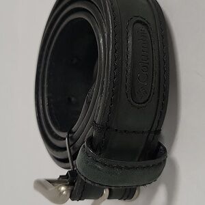 Columbia Men's Leather Dress/Casual Black 2-Tone Belt, Size 36"